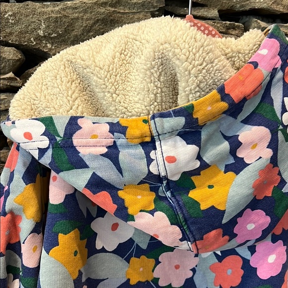 Hanna Andersson- Floral Zip-Up Hoodie with Pockets!! - Picture 7 of 8